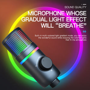 أفضل سعر Rgb ألعاب الميكروفونات Usb Mic تدفق Microfono الألعاب المحمول حاسوب شخصي مكتبي Microfone Condensador ميكروفون - Product Image 2