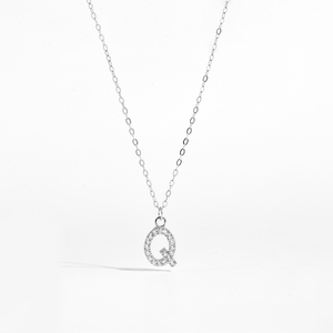 FUAMAY in argento 925 classico con <span class=keywords><strong>lettera</strong></span> A B <span class=keywords><strong>C</strong></span> <span class=keywords><strong>collana</strong></span> con ciondolo moda classica da donna gioielli con iniziali alfabeto - Product Image 4