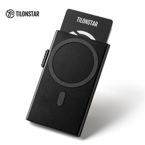 TILONSTAR TVC300MG Aluminum Metal RFID Protection <b>Cards</b> Wallet Pop up Magnetic Phone <b>Card</b> <b>Holder</b> for Men - Product Image 1