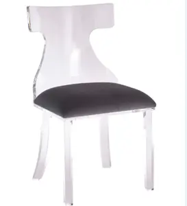 Silla acrílica de acrílico transparente, moderna, personalizada, gran oferta