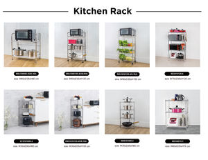 عالية الجودة المعمرة 5 رفوف رفوف من سلك الكروم 5 الطبقة الرف المعدني رفوف - Product Image 4