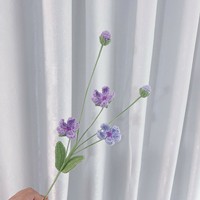Décoration florale miniature en coton premium, crochet et tricot artisanal, pour la maison, les cadeaux de remise de diplôme, Noël et le Nouvel An