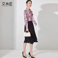 Derniers chemisiers et hauts de style coréen pour femmes chemisier de bureau à fleurs en mousseline de soie pour femmes