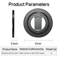 Support de téléphone portable magnétique universel pliable double face en alliage d'aluminium flexible pour voiture, avec anneau de maintien, portable, logo personnalisé pour bureau