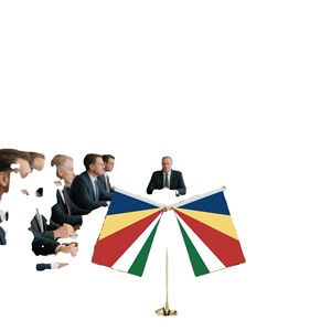 Drapeau de table en forme de Y avec base métallique pour décorations personnalisables de mini-drapeaux des <span class=keywords><strong>Seychelles</strong></span> - Product Image 4
