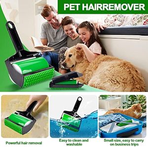 Manual Portable Black PP Material Pet Hair Remover Comb Reusable Washable 10cm Straight/Spiral Cut Sticky Lint <b>Roller</b> Custom - Product Image 5