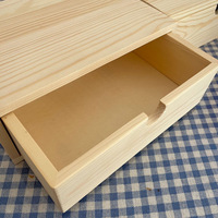 Support d'ordinateur de bureau en bois massif, type sur pied, tiroir à un seul niveau, petit meuble de rangement, boîte de rangement rectangulaire pour la maison