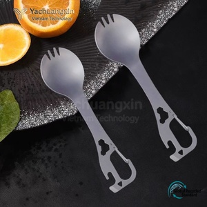 Cuchara-tenedor multifuncional ecológica de acero inoxidable YCX con abridor de botellas y cuchillo para utensilios de cocina de camping al aire libre - Product Image 4