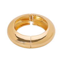 Bracelet jonc en métal lisse minimaliste punk ODM pour femmes, bracelet de poignet exagéré