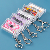 SUNSHING OEM ODM Usine Coloré Musique NFC Vintage Mini Cassette Cas Album Musical Porte-clés Cas CD Album NFC Cas
