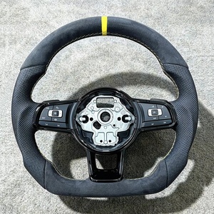 Volant R-Line, livraison rapide pour VW <span class=keywords><strong>Volkswagen</strong></span> <span class=keywords><strong>Golf</strong></span> 5 6 7 GTI Mk7 Mk6 Mk5 GTI Polo GTS GTD <span class=keywords><strong>GT</strong></span> ER CCR-line - Product Image 2