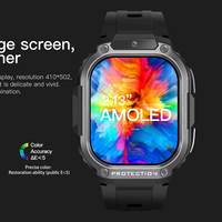 Directo de fábrica Navegación GPS 4G Android smartwatch 2,13 ''Pantalla cuadrada SDK reloj inteligente con WiFi y tarjeta SIM 4G reproductor de música