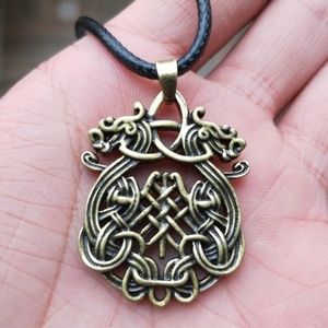 Custom Fashion Metal Antique Silver Plated Indian Myths <strong>Jewelry</strong> Mandala Shaped <strong>Pagan</strong> Charm Yoga Necklace Amulet <strong>Jewelry</strong> - Product Image 4