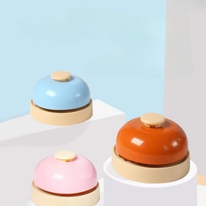 Anillo de Metal para bebé, campana de sonido, juguete para estímulo auditivo infantil, campana de escritorio colorida, juego de llamada, campana, anillo de invocación para mascotas, ayudas para niños - Product Image 1