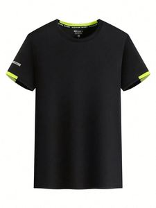 Camiseta Deportiva de Cuello Redondo con Tejido Refrigerante de Nuevo Diseño, Camiseta de Gimnasio de Secado Rápido, Lisa, para Hombre - Product Image 6
