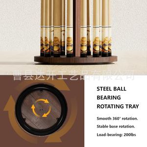 Wooden Billiard Cue <b>Holder</b> Wall Mounted 3-4 <b>Rods</b> Storage Rack Multipurpose Durable - Product Image 2