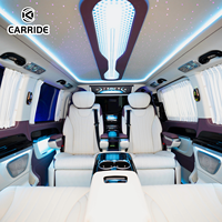 Carride Vito - Accessoires intérieurs de luxe portables pour voiture - Accessoires MPV - Sièges inclinables VIP en cuir Nappa orange vif - Starlight