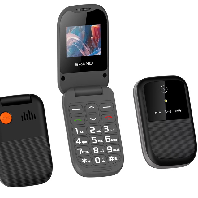 Factory Wholesale 1.77inch Flip Cellphone with Subscreen LED Remind Dual SIM Card 4G LTE Folding Mobile Phone