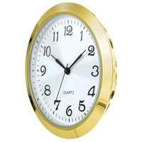 Inserts d'horloge de diamètre 55mm pour horloge de bureau Insert de montre en or à quartz Mini horloge en métal Fit-up