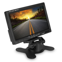 Moniteur LCD TFT HD rabattable de 7 pouces avec connexion vidéo TV pour voiture et usage domestique, écran d'affichage pour caméra de recul de véhicule