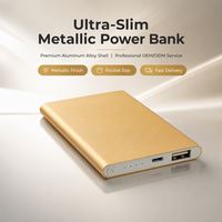 Batterie externe portable promotionnelle 2026 de 5000 mAh/10000 mAh avec logo personnalisé, double port, chargeur universel pour téléphone portable, idéal comme cadeau