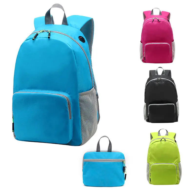 GRS factory wholesale children school bag backpack customized logo 210d polyester casual foldable backpack
