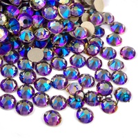 Strass en cristal de verre Oleeya Wholesale Premium 16 facettes, base dorée, non thermocollants, pour gobelets, robes de bain, ongles, bijoux DIY et décoration