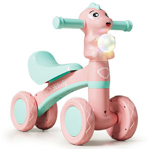دراجة توازن للأطفال بدون دواسة ، سيارة لعبة كهربائية بلاستيكية بأربع عجلات للتمرين ، دراجة ثلاثية العجلات للصبيان والفتيات بعمر <span class=keywords><strong>2</strong></span>-4 سنوات - Product Image 3