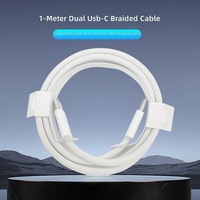 15 câbles de charge rapide USB-C vers USB-C 60W tressés avec chargeur PD pour iPhone 15 Pro Max