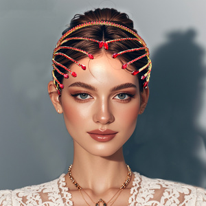 Serre-tête de luxe vert éclatant en forme de <span class=keywords><strong>couronne</strong></span>, orné de diamants étincelants, en alliage, pour mariée, accessoires de fête de mariage - Product Image 3