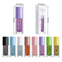 Fard à paupières liquide en gel minéral imperméable et non toxique avec paillettes de perles et de diamants, vente en gros
