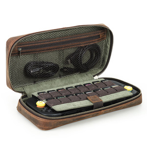 Taşınabilir Elde Taşıma Crazy Horse Deri Koruyucu Saklama Çantası Nintendo <span class=keywords><strong>Switch</strong></span> 2 Oyun Konsolu Açık Hava Seyahati İçin - Product Image 5