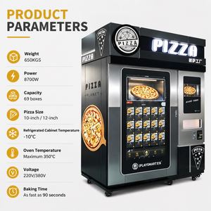Máquina Expendedora de Pizza Comercial de los 90, Automática, para Exteriores, con Certificación CE para Europa, Funcionamiento Continuo Sin Supervisión - Product Image 2