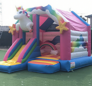 Hot-selling Inflatable Castle Unicorn-shaped <strong>Slide</strong> <strong>Trampoline</strong> Combination Bouncing House Children's Inflatable <strong>Trampoline</strong> - Product Image 5