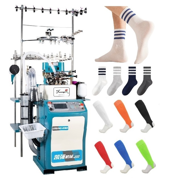 FURONG-6FMP 3.75" Sports  Terry Socks Jacquard Basketball School Student Socks Machine for Kids and Adults 220v 380v