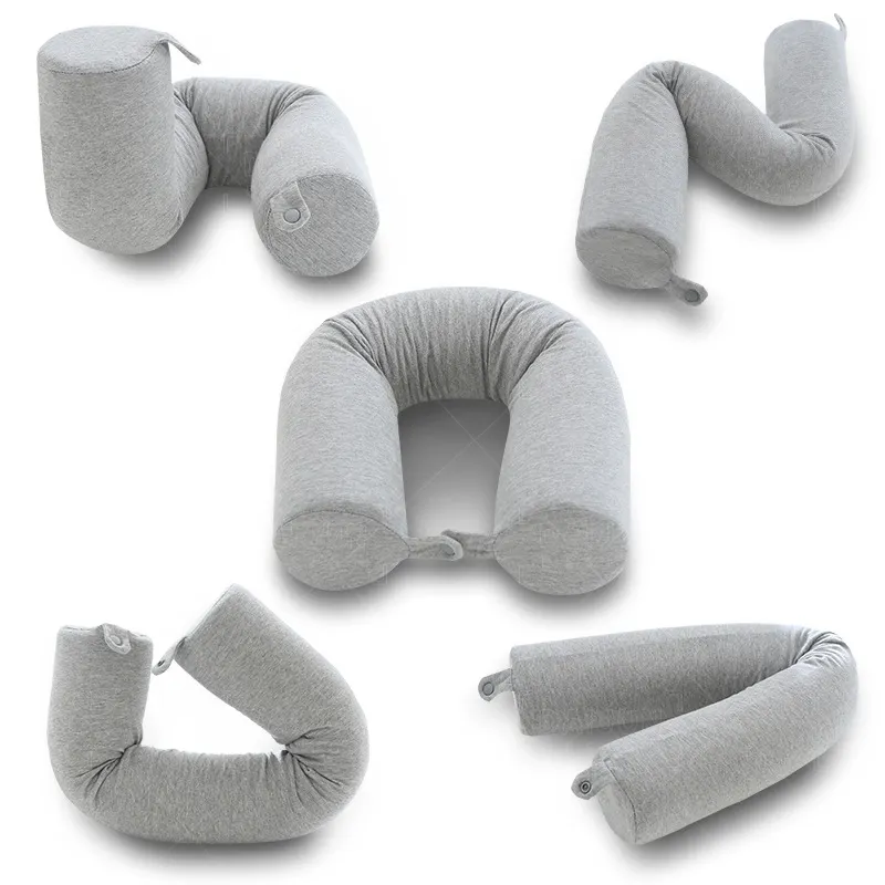 comfortable U shape cotton Twist Memory Foam Travel Pillow for Neck