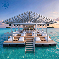 Plateforme flottante de luxe pour fête, ponton flottant avec base en aluminium, villa aquatique flottante
