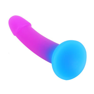 Violett-blaue Silikon-Soft-Jelly Transparente Farbverlauf-Dildos - Product Image 4