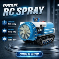 Pulvérisateur à chenilles télécommandé 500L pour vergers, moteur essence, souffleur de brume à air comprimé pour vignobles, auto-brumisateur, pulvérisateur de pesticides motorisé