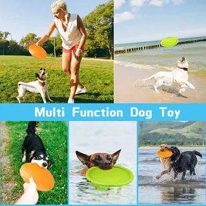 Jouet frisbee pour chien, écologique, en TPR, moderne, réaliste, souple, flottant, résistant aux morsures, pour animaux de compagnie - Product Image 5