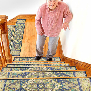Tappetini per Scale in Stile Persiano Personalizzati, Ecologici, Antiscivolo, Lavabili in Lavatrice, per Gradini in <span class=keywords><strong>Legno</strong></span> 8x30 Pollici - Product Image 4