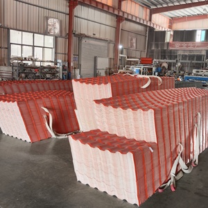 Accesorios de terminal de teja de perfil pequeño naranja para láminas de techo corrugadas de PVC para templos tradicionales - Product Image 6