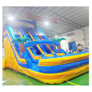 מגלשת מים מתנפחת כחולה 20 רגל של <span class=keywords><strong>Winsun</strong></span> Outdoor, מסחרית למבוגרים, 2 מסלולים, PVC, עם אפשרות להדפסת לוגו והתאמה אישית של גודל - Product Image 5