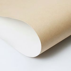 Carton d'art simple face blanc couché, dos brun, écologique, 230-500g, résistant à l'humidité, pâte de bois vierge, emballage cadeau, produits chimiques - Product Image 1