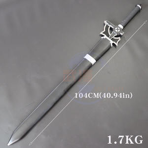 Épée <span class=keywords><strong>Art</strong></span> En Ligne Noir Cool <span class=keywords><strong>Anime</strong></span> Arme De Sécurité Épées Kirigaya Kazuto CosplayToy Épées - Product Image 2