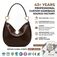 Tas Selempang Kulit PU Cokelat Mewah Elegan Minimalis Kantor Kasual Harian Chic Wanita Dompet Tas Tangan OEM Kustom