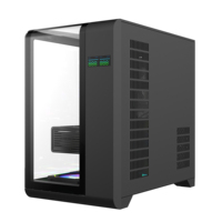 Caja de Ordenador para Juegos de Alta Gama 2024, Diseño de Lujo con Cristal Templado Curvo de Vista Panorámica de 270°, Caja ATX para PC con Refrigeración Líquida para CPU