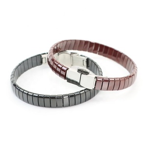 Phong Cách Mới Của Nam Giới Thép Không Gỉ Vòng Đeo Tay Phụ Nữ Nhiều Màu Vòng Đeo Tay Với Từ Kada Khóa Biểu Tượng Tùy Chỉnh Người Đàn Ông Vòng Đeo Tay Gốm - Product Image 1