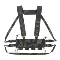 Pochette tactique à quatre emplacements pour magazines, sac de poitrine détachable, équipement de chasse camouflage, doublure polyester MU