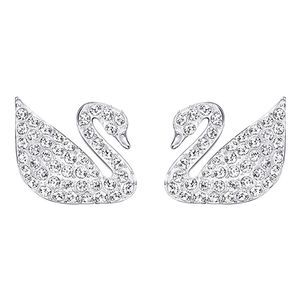 Pendientes de Lujo de Moda, Acero Inoxidable con Incrustaciones de Diamantes de Imitación, Pendientes de Cisne, Joyería Hipoalergénica de Alta Gama - Product Image 1